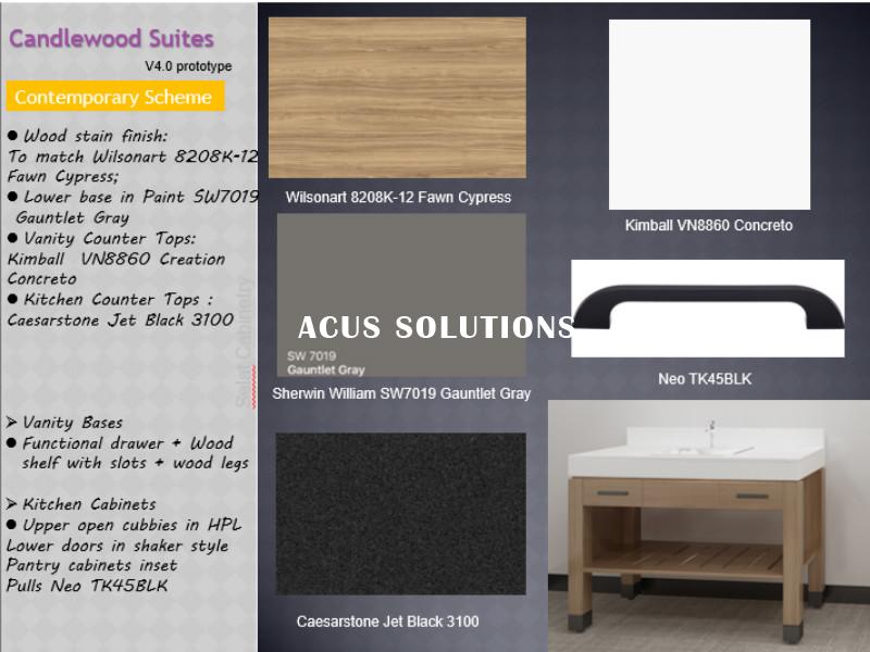 Candlewood Suites Slate / Transitional Scheme Vanities